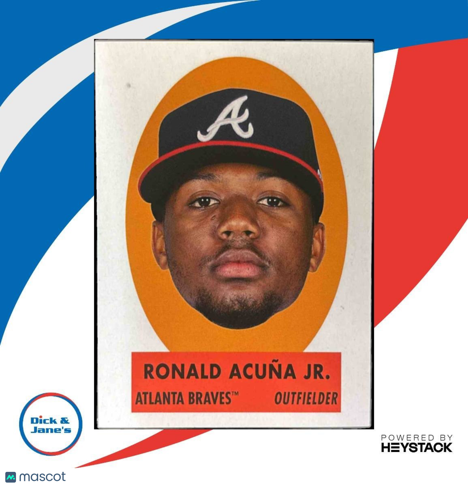 2021 Topps Archives Ronald Acuna Jr. 1963 Peel-Off #69PO-9 Atlanta Braves