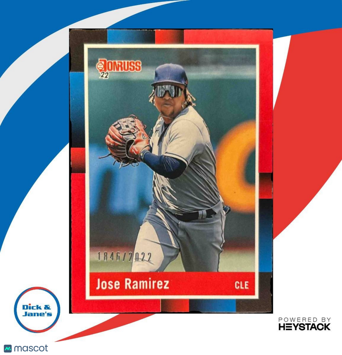 2022 Panini Donruss Jose Ramirez Red /2022 #235 Cleveland Guardians