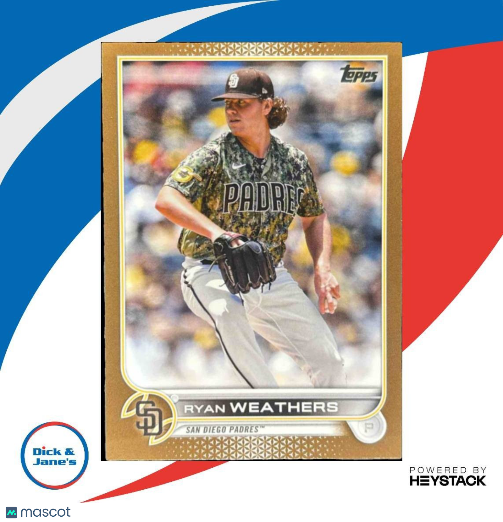 2022 Topps Ryan Weathers Gold 214/2022 #70 San Diego Padres
