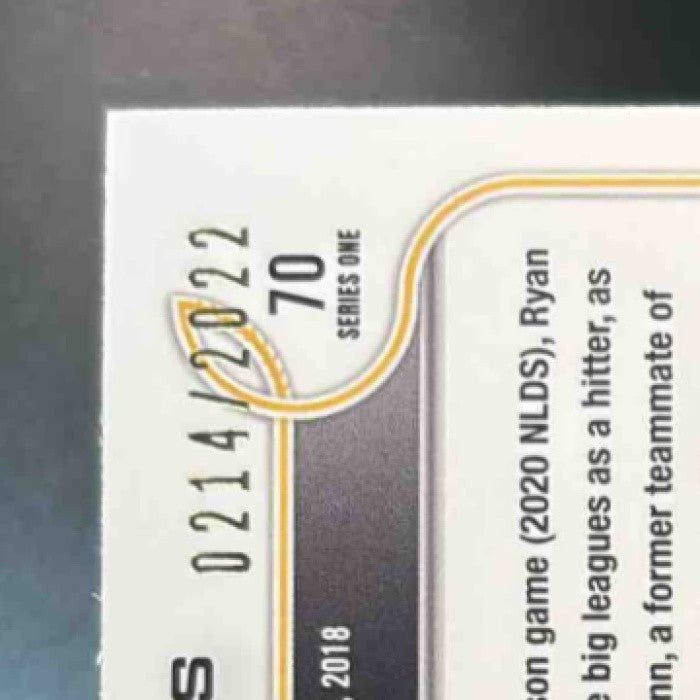 2022 Topps Ryan Weathers Gold 214/2022 #70 San Diego Padres