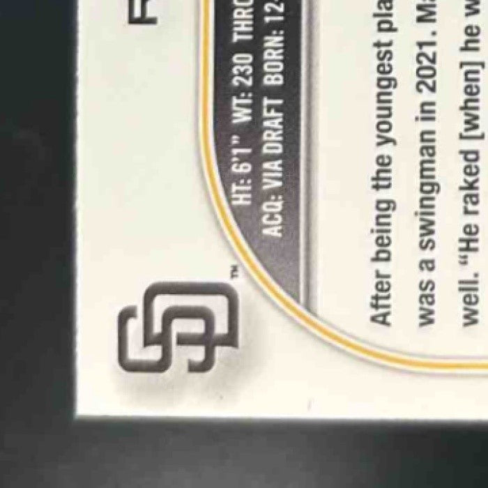 2022 Topps Ryan Weathers Gold 214/2022 #70 San Diego Padres