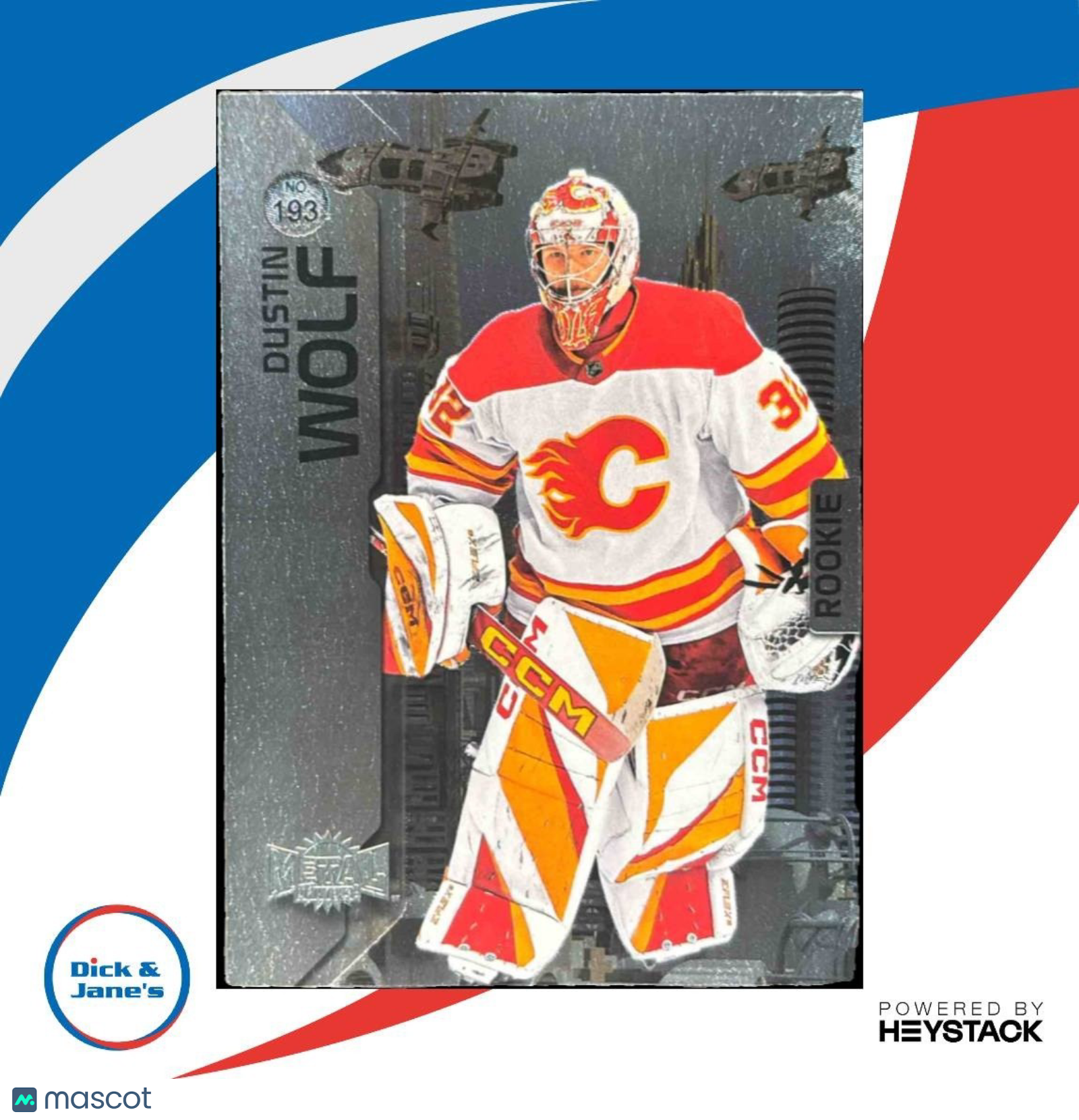 2023-24 Skybox Metal Universe Dustin Wolf #193 RC Calgary Flames