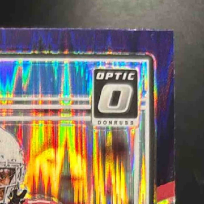 2024 Panini Donruss Optic Marvin Harrison Jr. Purple Shock #27 Arizona Cardinals