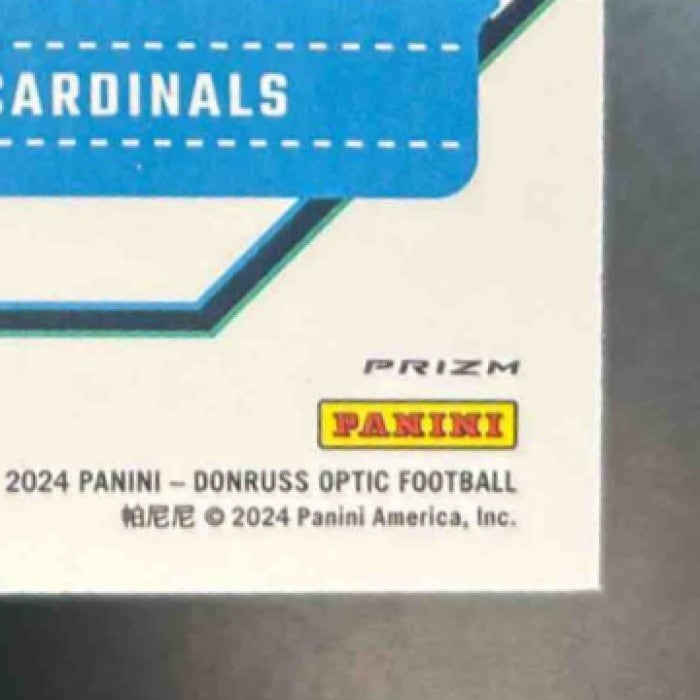 2024 Panini Donruss Optic Marvin Harrison Jr. Purple Shock #27 Arizona Cardinals