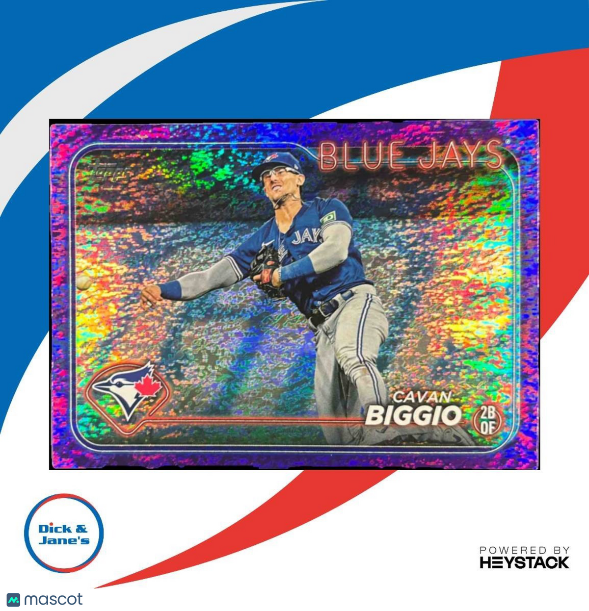 2024 Topps Cavan Biggio Purple Holofoil /799 #47 Toronto Blue Jays