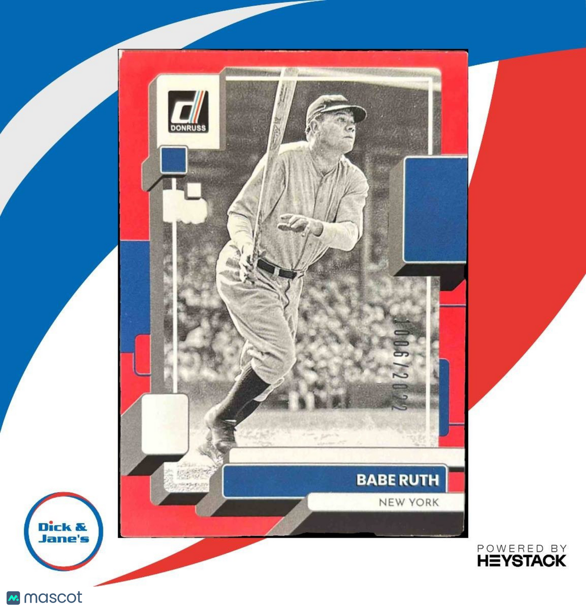 2022 Panini Donruss Babe Ruth Red /2022 #229b Boston Sox