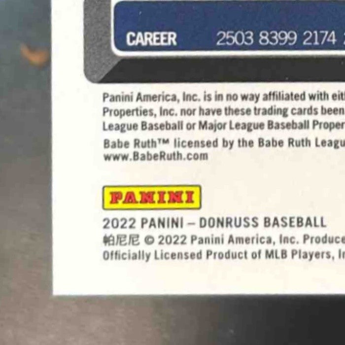 2022 Panini Donruss Babe Ruth Red /2022 #229b Boston Sox