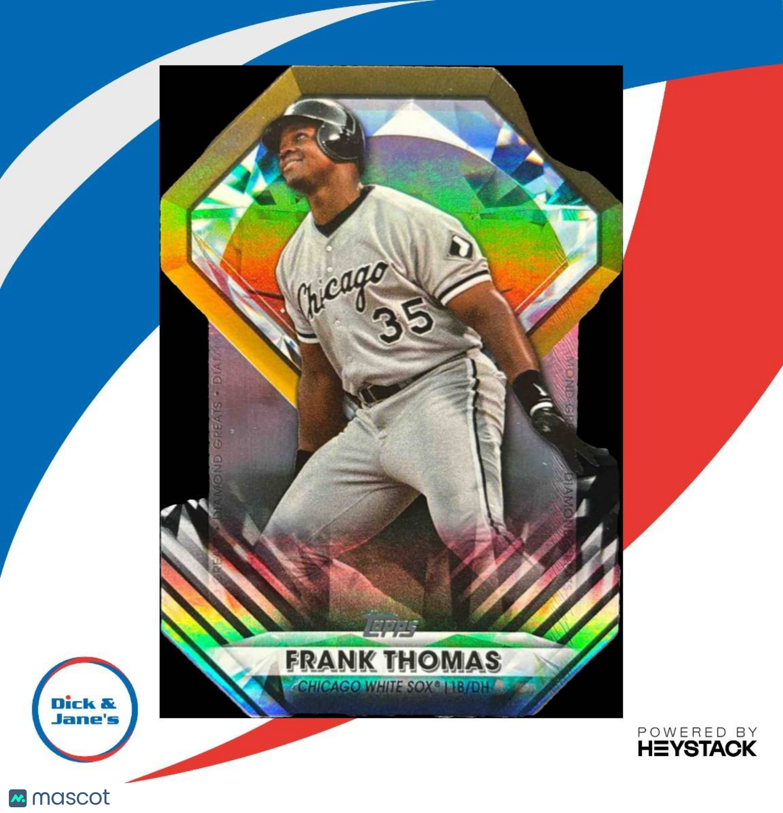 2022 Topps Frank Thomas Diamond Greats Die Cuts Black /299 Chicago White Sox