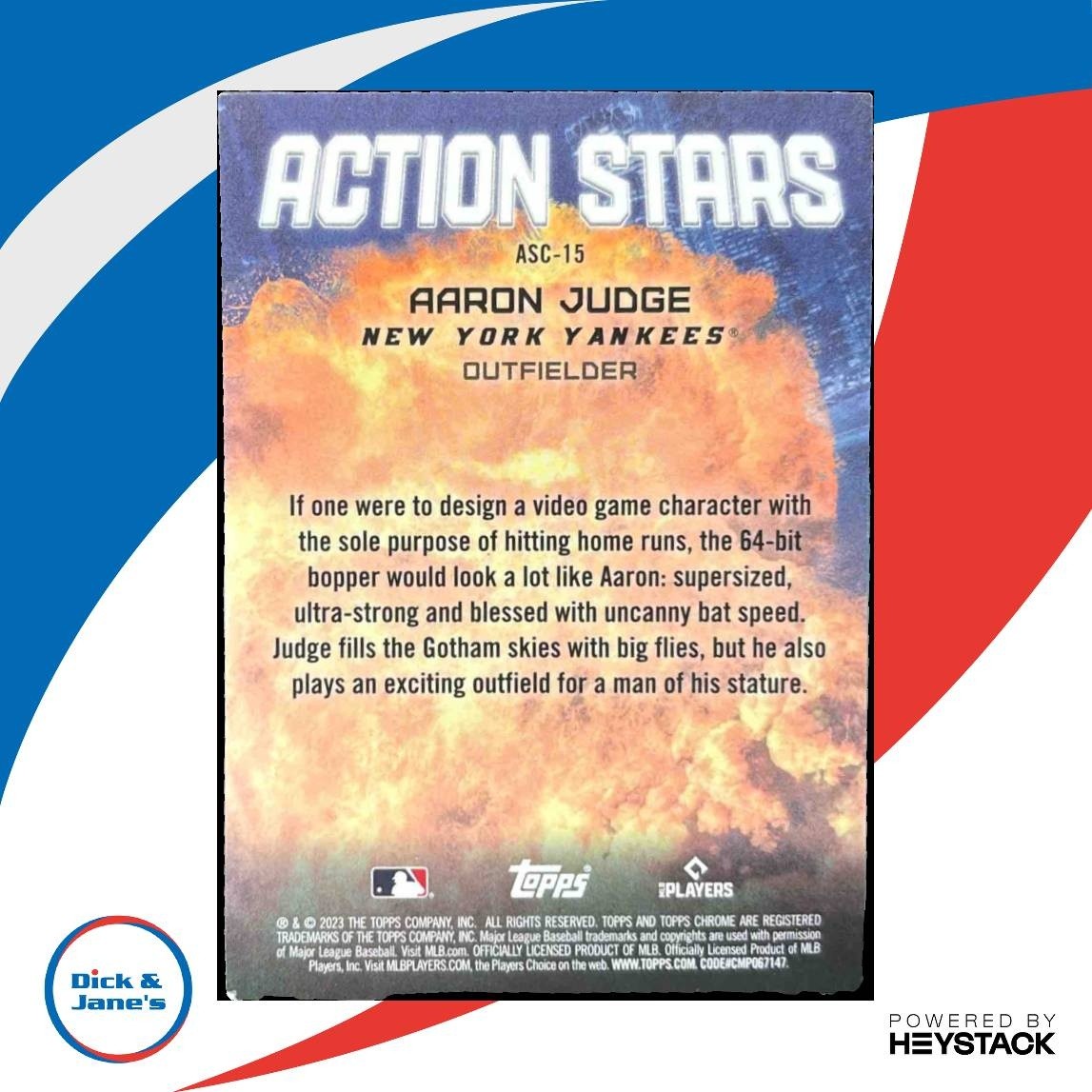 2023 Topps Chrome Update Aaron Judge Action Stars New York Yankees