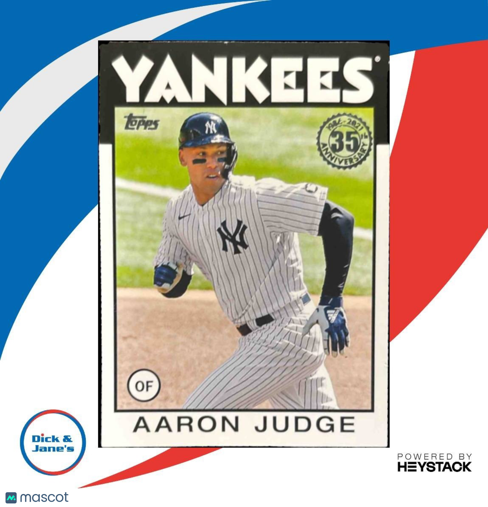 2021 Topps Update Aaron Judge 1986 Baseball 35th Anniversary New York Yankees