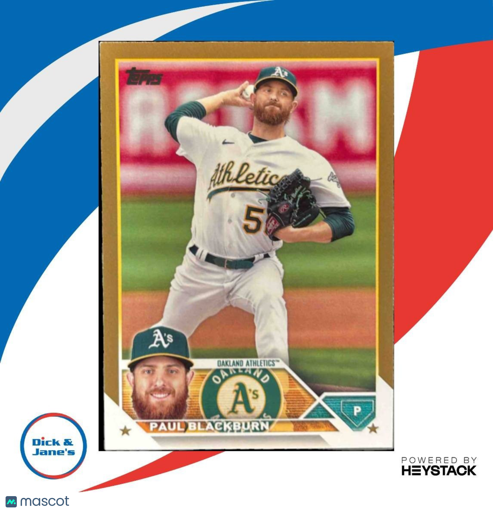 2023 Topps Paul Blackburn Gold /2023 #6 Oakland Athletics