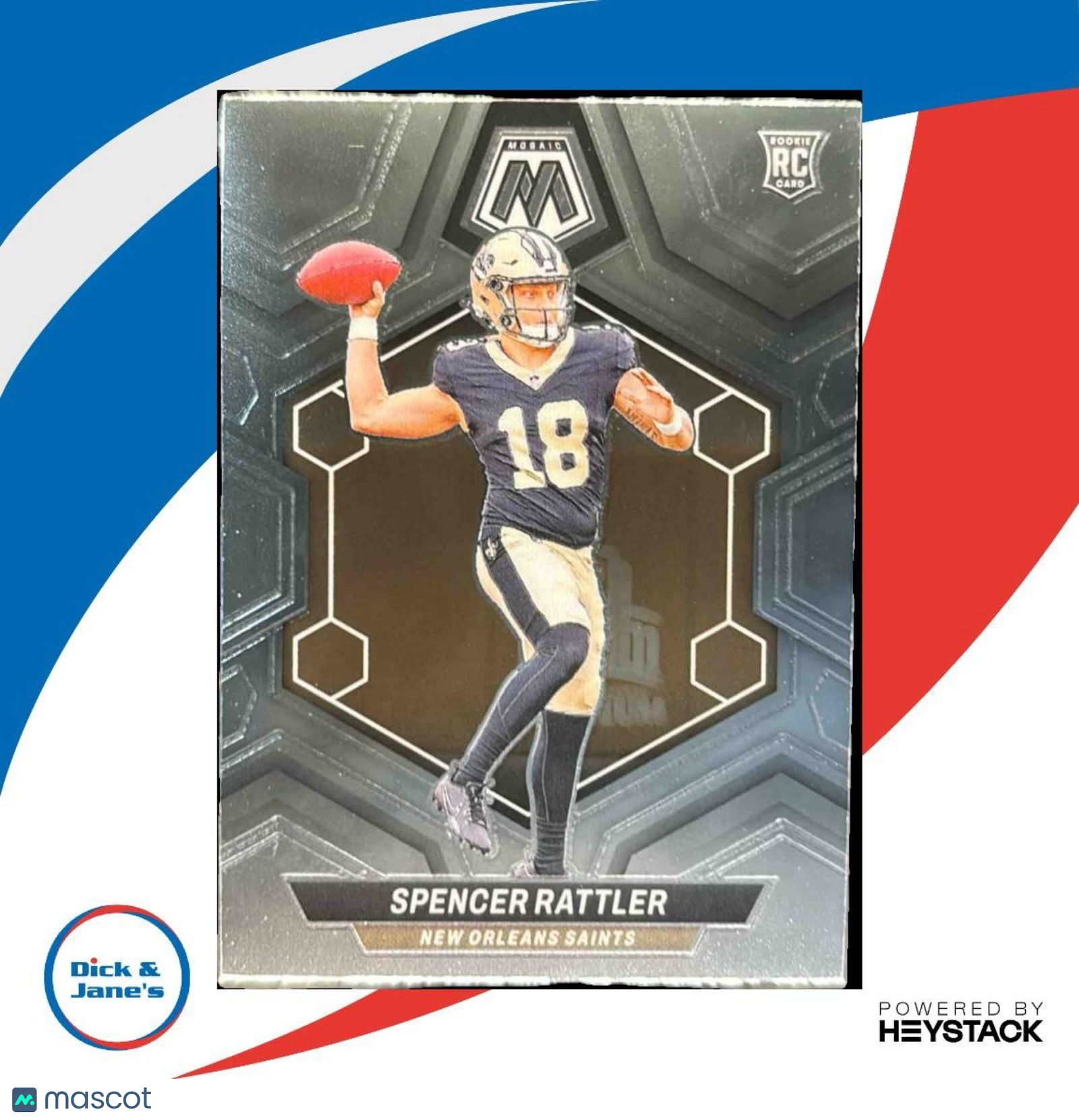 2024 Panini Mosaic Spencer Rattler #393 RC New Orleans Saints