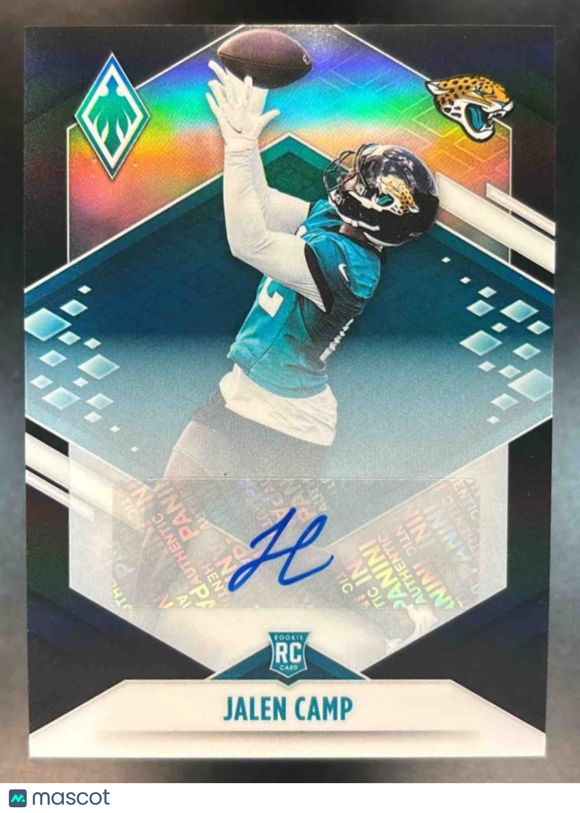 2021 Panini Phoenix Jalen Camp Auto Black 5/5 BOOK END RC Jacksonville Jaguars