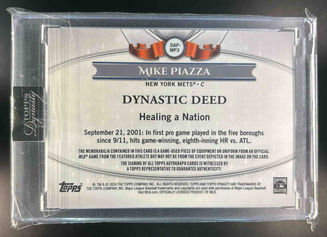 2024 Topps Dynasty Mike Piazza Auto Patch 7/10 #DAP-MP3 New York Mets