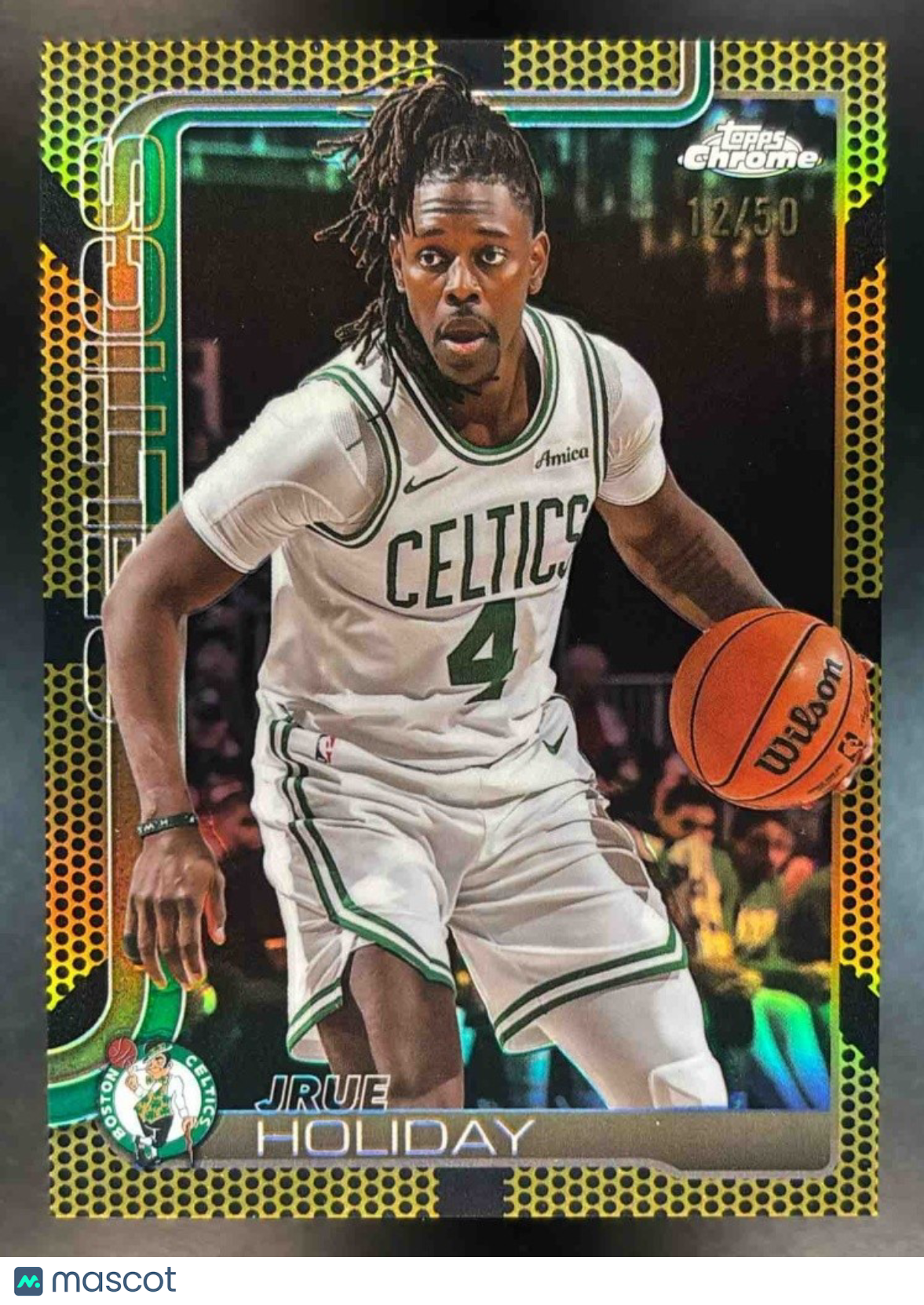 2025-26 Topps Chrome Jrue Holiday Gold Basketball Refractor /50 #46 Celtics