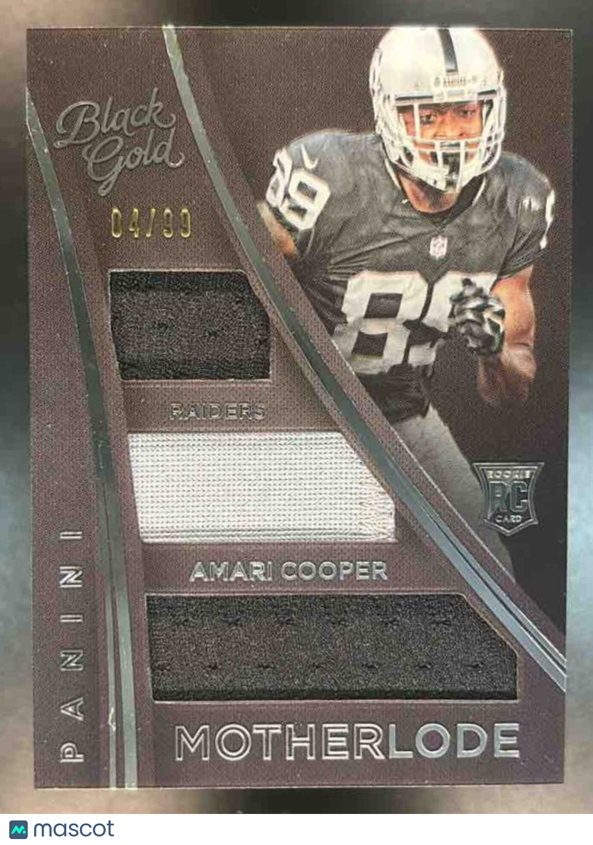 2015 Panini Black Gold Amari Cooper Mother Lode Triple Patch /99 RC Raiders