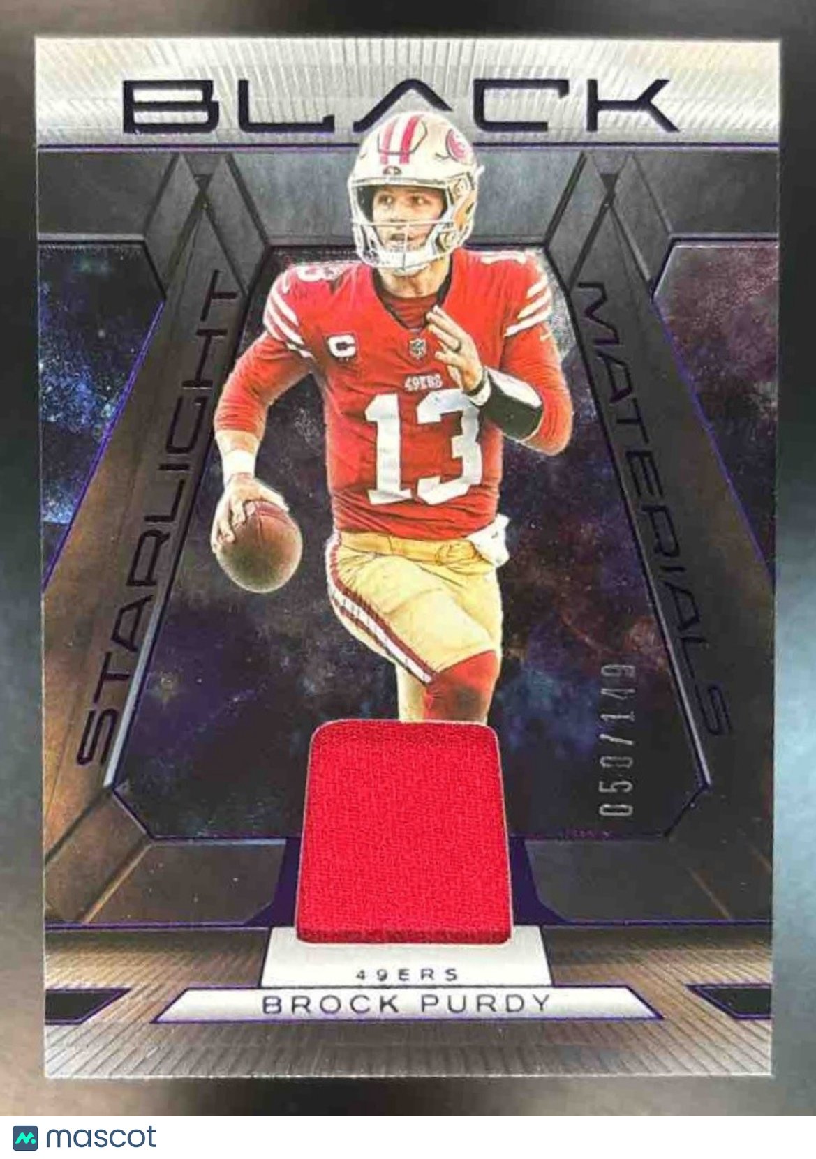 2025 Panini Black Brock Purdy Starlight Materials /199 MEM San Francisco 49ers