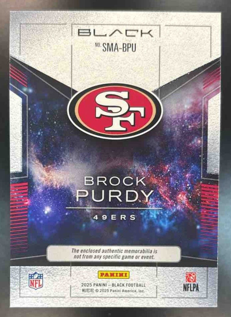 2025 Panini Black Brock Purdy Starlight Materials /199 MEM San Francisco 49ers