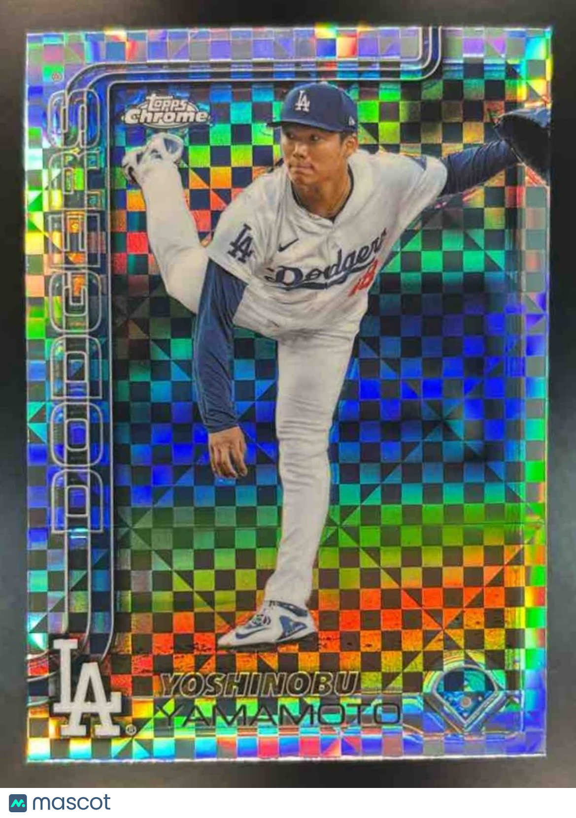 2025 Topps Chrome Yoshinobu Yamamoto X-Fractor #179 Los Angeles Dodgers