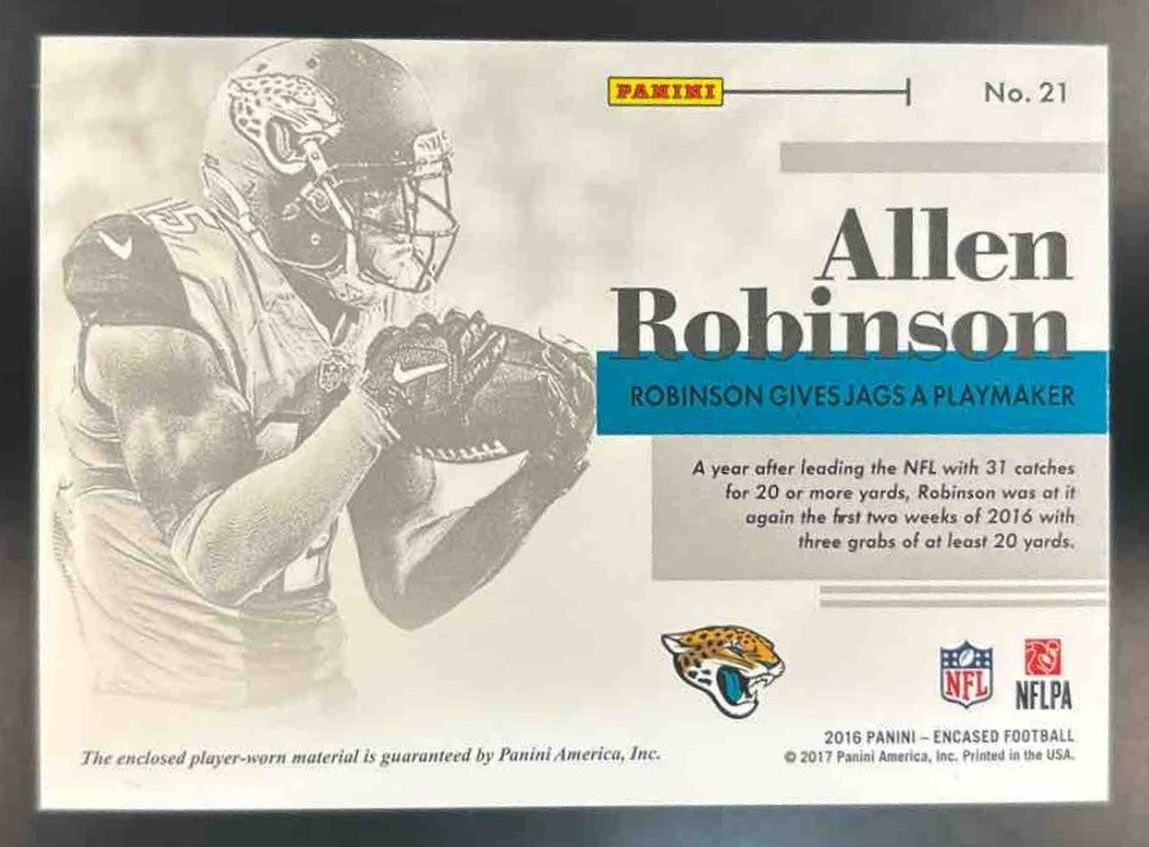 2016 Panini Encased Allen Robinson Substantial Swatches /25 #21 MEM Jaguars