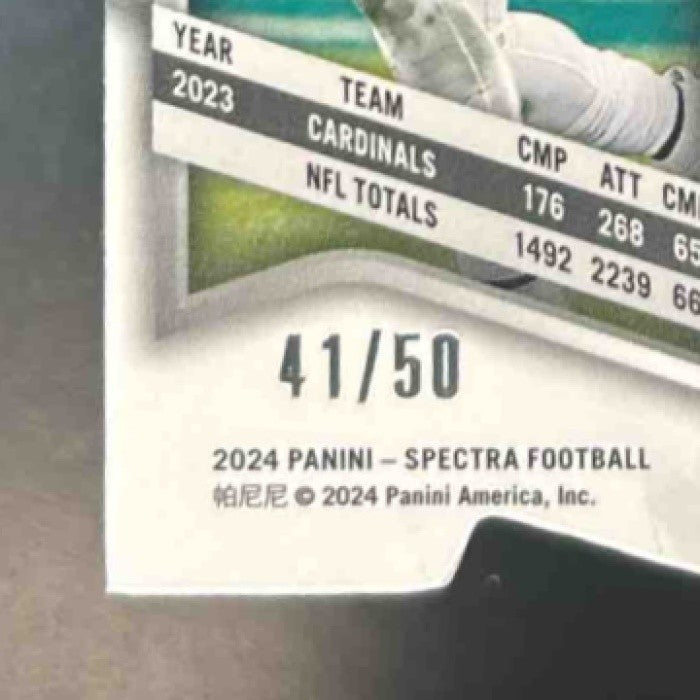 2024 Panini Spectra Kyler Murray Neon Blue Die-Cut /50 #9 Arizona Cardinals