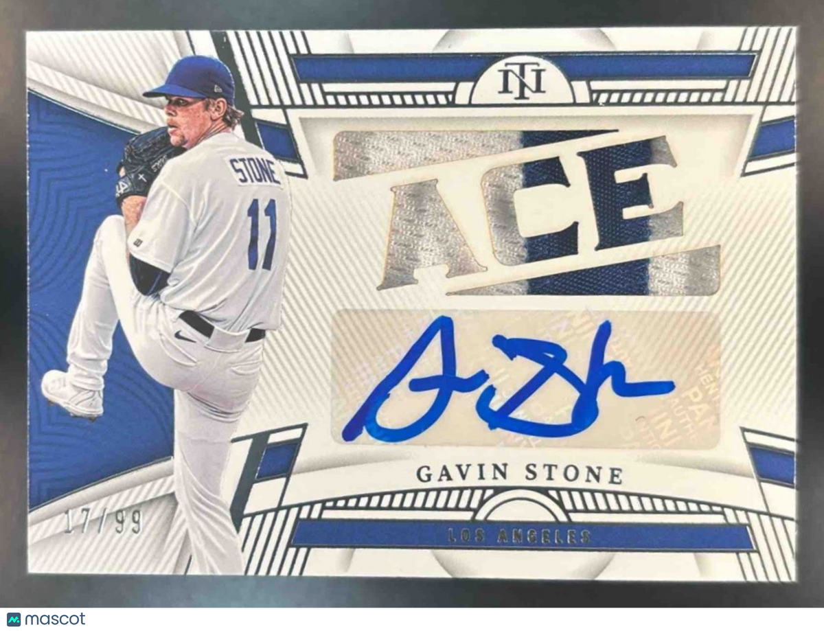 2023 National Treasures Gavin Stone Die Cut Patch Auto /99 MEM Dodgers