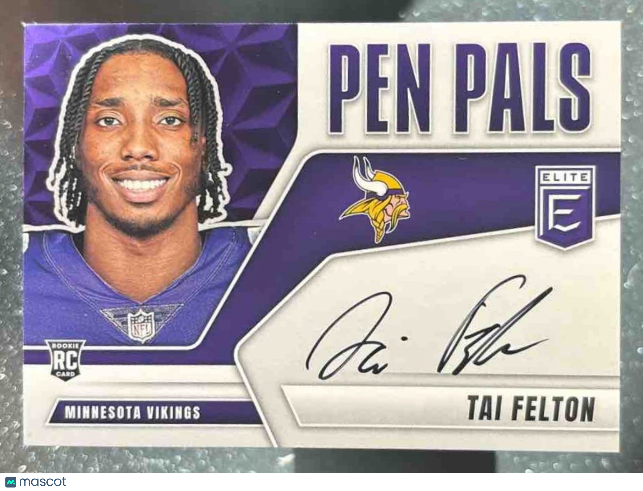 2025 Panini Donruss Elite Tai Felton Pen Pals Horizontal Auto Minnesota Vikings