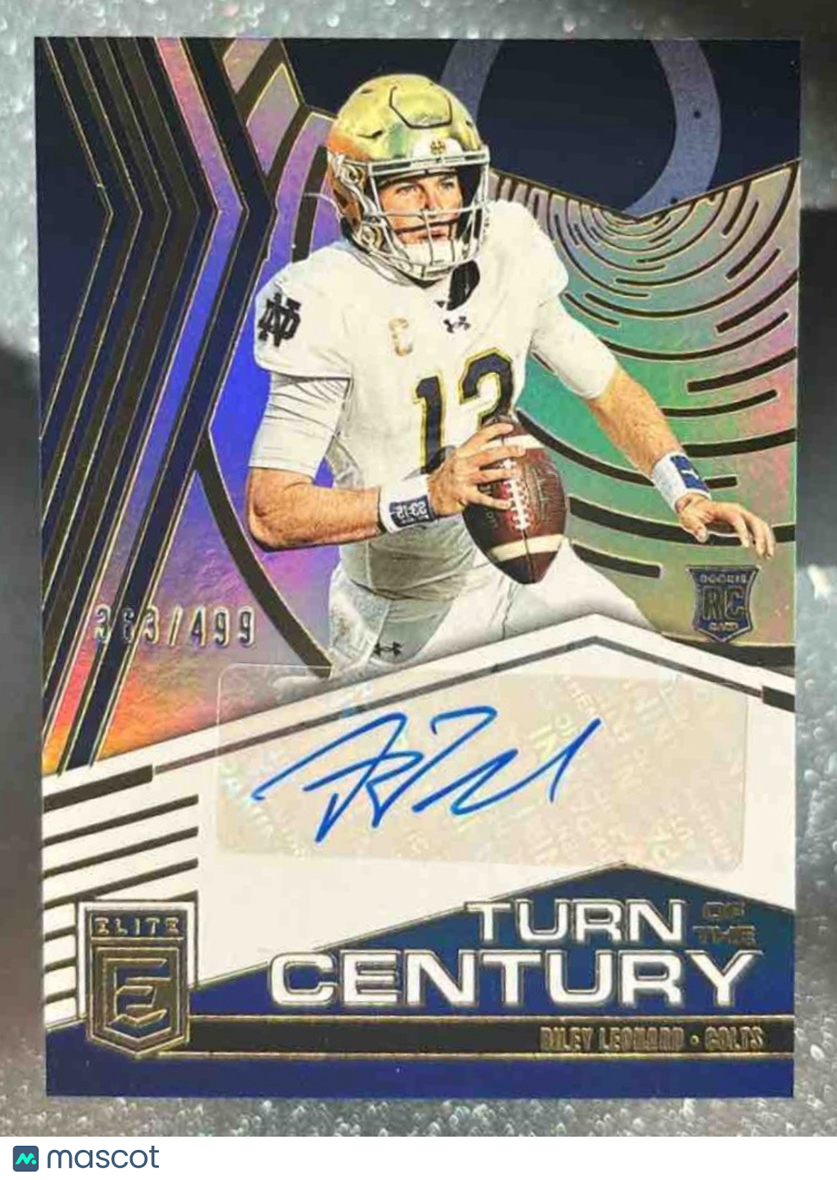2025 Donruss Elite Riley Leonard Turn of the Century Auto /499 RC Colts