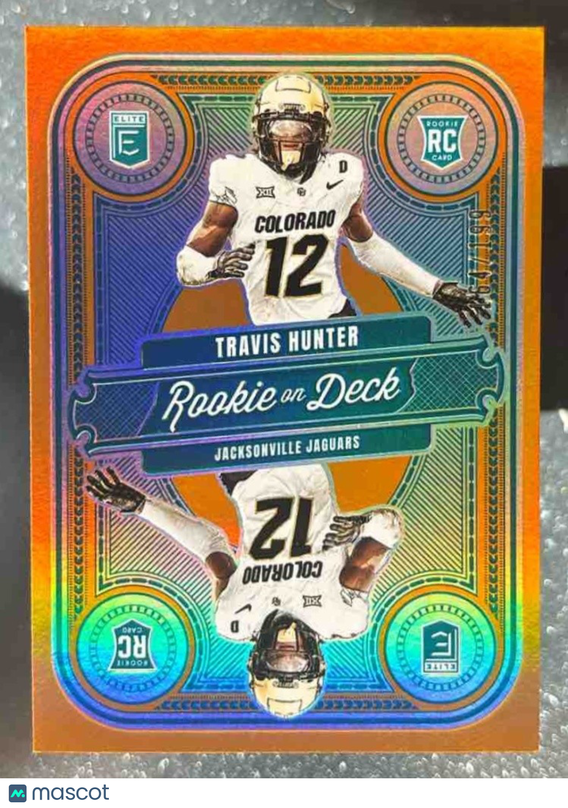2025 Donruss Elite Travis Hunter Rookie On Deck Orange /199 Jaguars