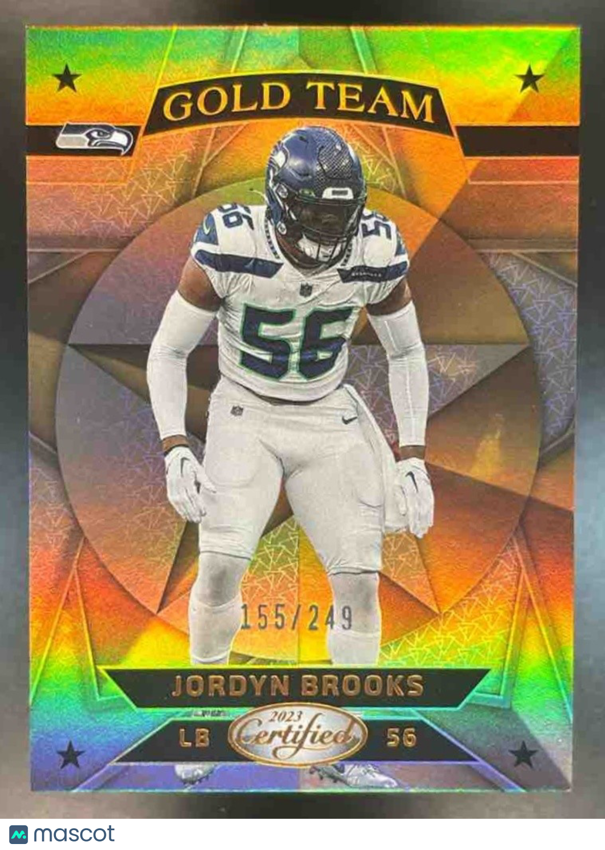 2023 Panini Certified Jordyn Brooks Gold Team Bronze /249 Seattle Seahawks
