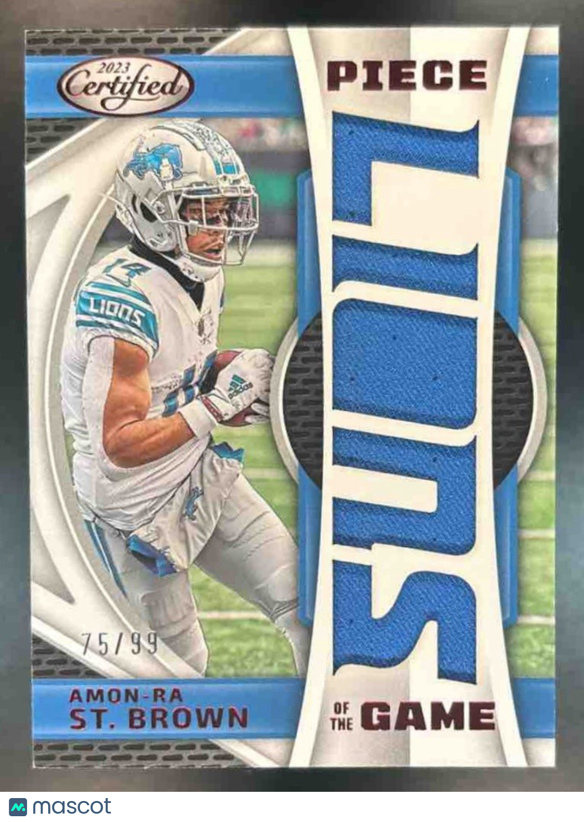 2023 Certified Amon-Ra St. Brown Piece of the Game Red /99 MEM Detroit Lions