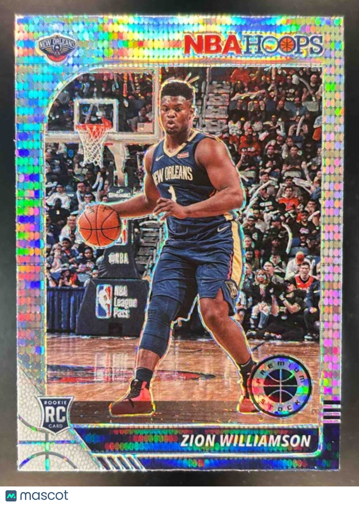 2019-20 Hoops Premium Stock Zion Williamson Prizms Pulsar #258 RC Pelicans