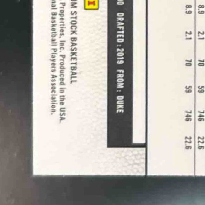 2019-20 Hoops Premium Stock Zion Williamson Prizms Pulsar #258 RC Pelicans