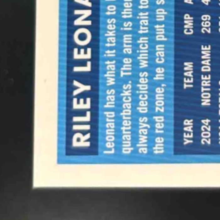 2025 Panini Donruss Optic Riley Leonard Blue Hyper Prizm #255 Indianapolis Colts