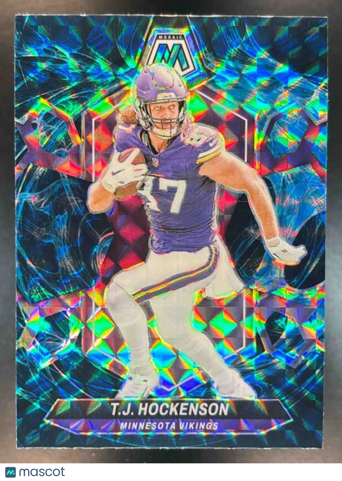2024 Panini Mosaic T.J. Hockenson Genesis Prizm #145 Minnesota Vikings