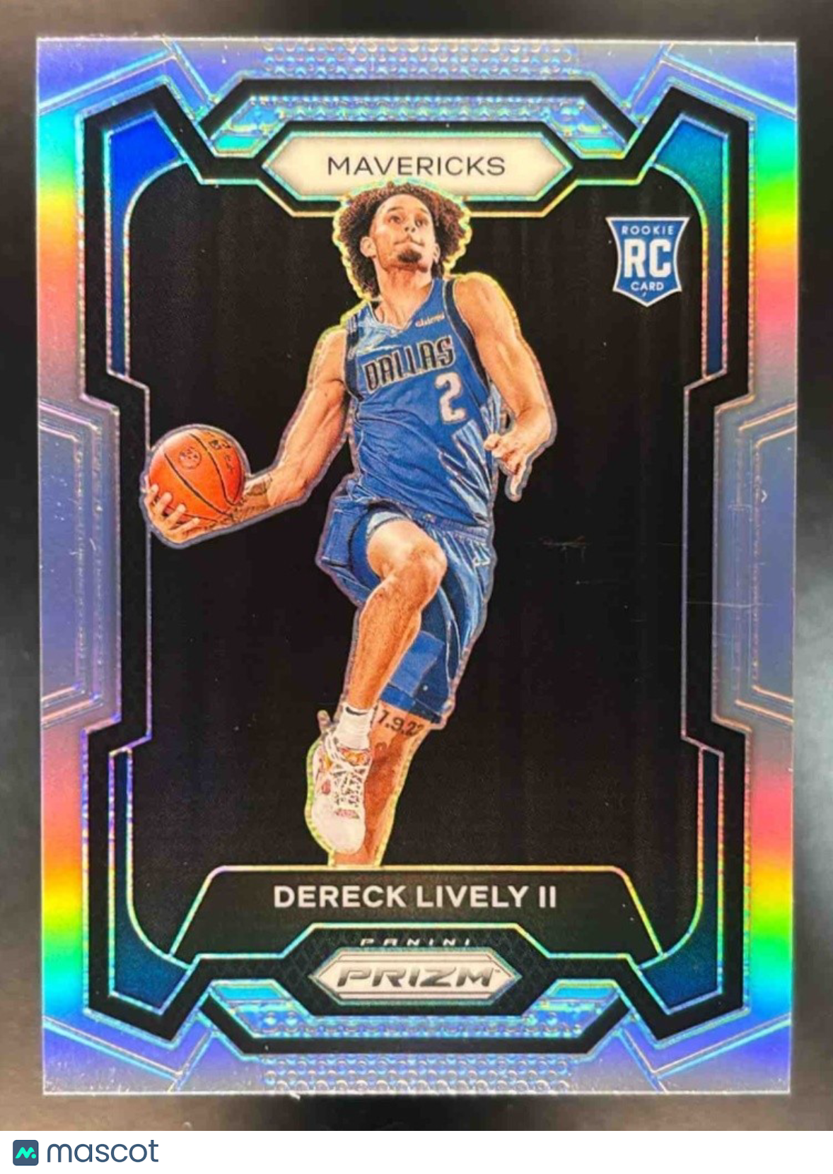 2023-24 Panini Prizm Dereck Lively II Prizms Silver #163 RC Dallas Mavericks