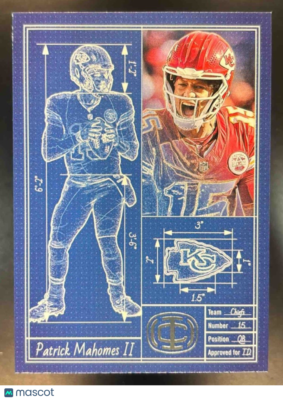 2025 Panini Mahomes Patrick II Touchdown Architect #TA-2 Kansas City Chiefs