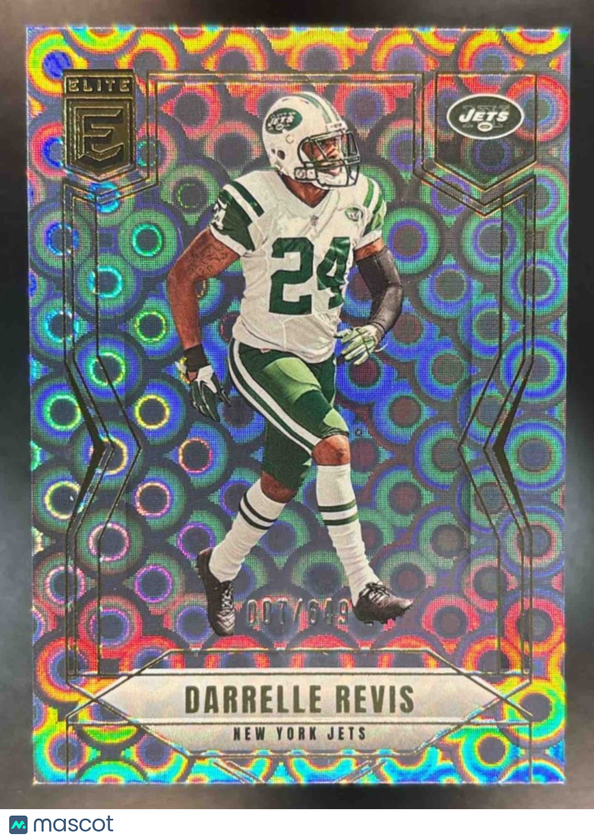 2025 Panini Donruss Elite Darrelle Revis Lavender Pyramids /649 #4 New York Jets