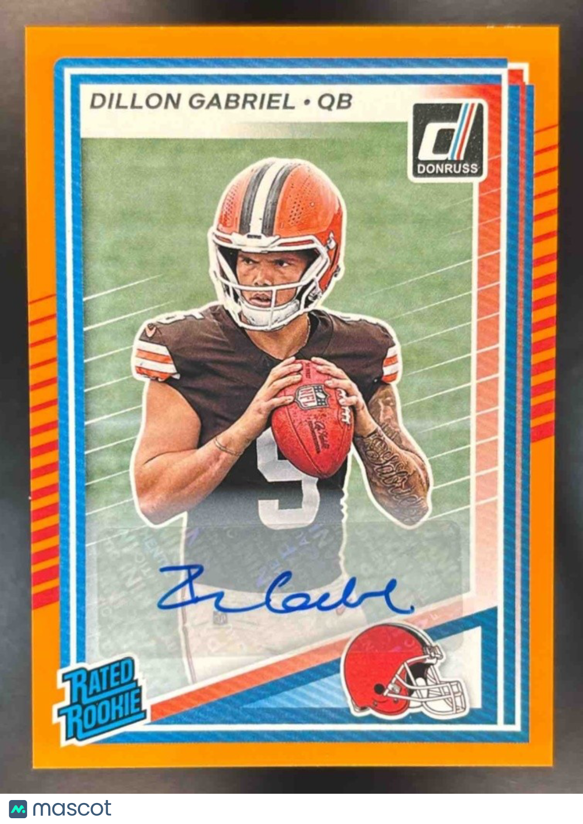 2025 Panini Donruss Dillon Gabriel Auto Orange #316 RC Cleveland Browns