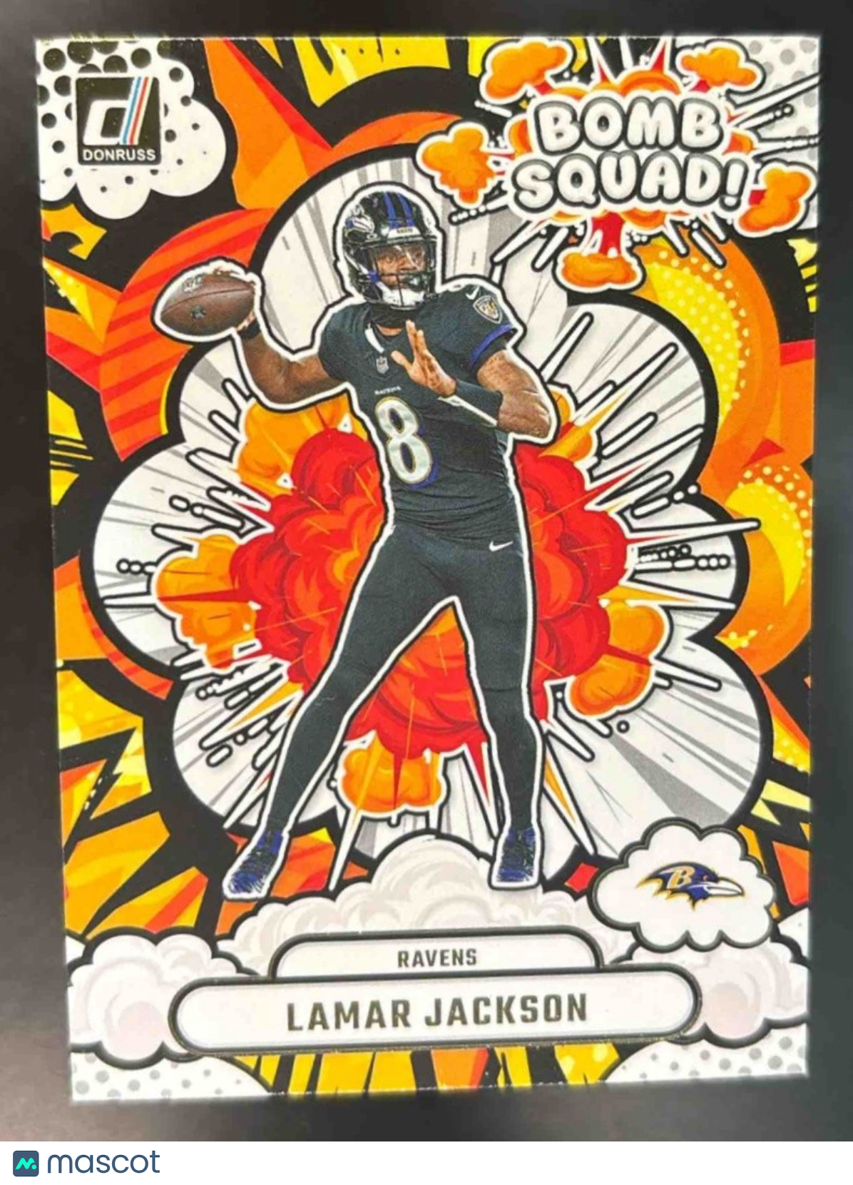 2025 Panini Donruss Lamar Jackson Bomb Squad #BS-LJN Baltimore Ravens