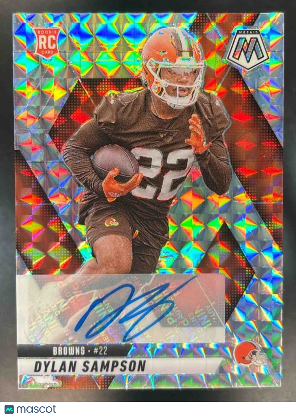 2025 Panini Mosaic Dylan Sampson Rookie Auto #355 RC Cleveland Browns