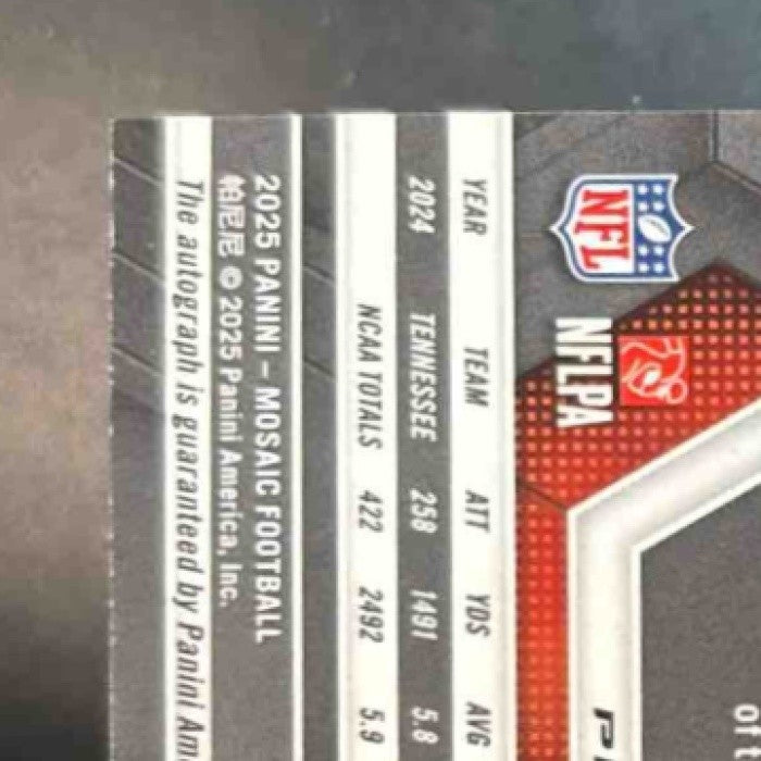 2025 Panini Mosaic Dylan Sampson Rookie Auto #355 RC Cleveland Browns
