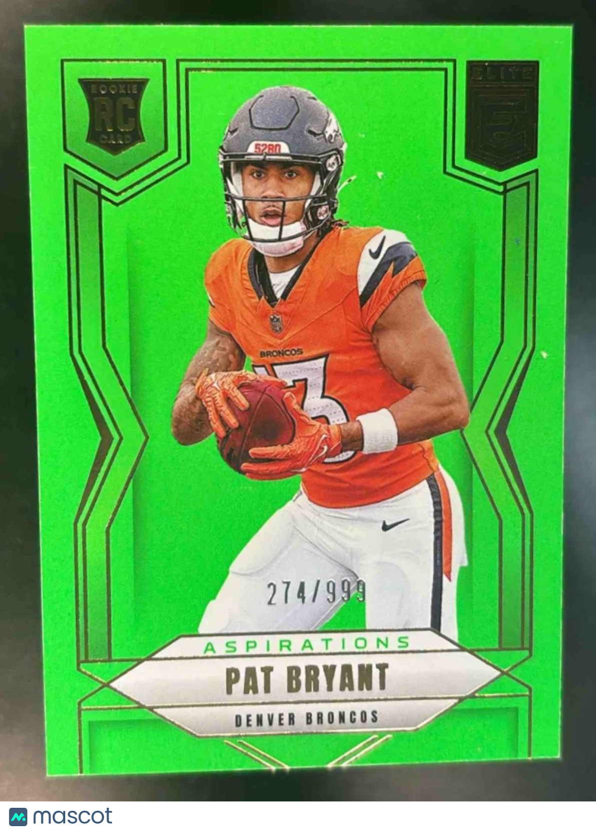 2025 Panini Donruss Elite Pat Bryant Lime Green /999 #192 RC Denver Broncos