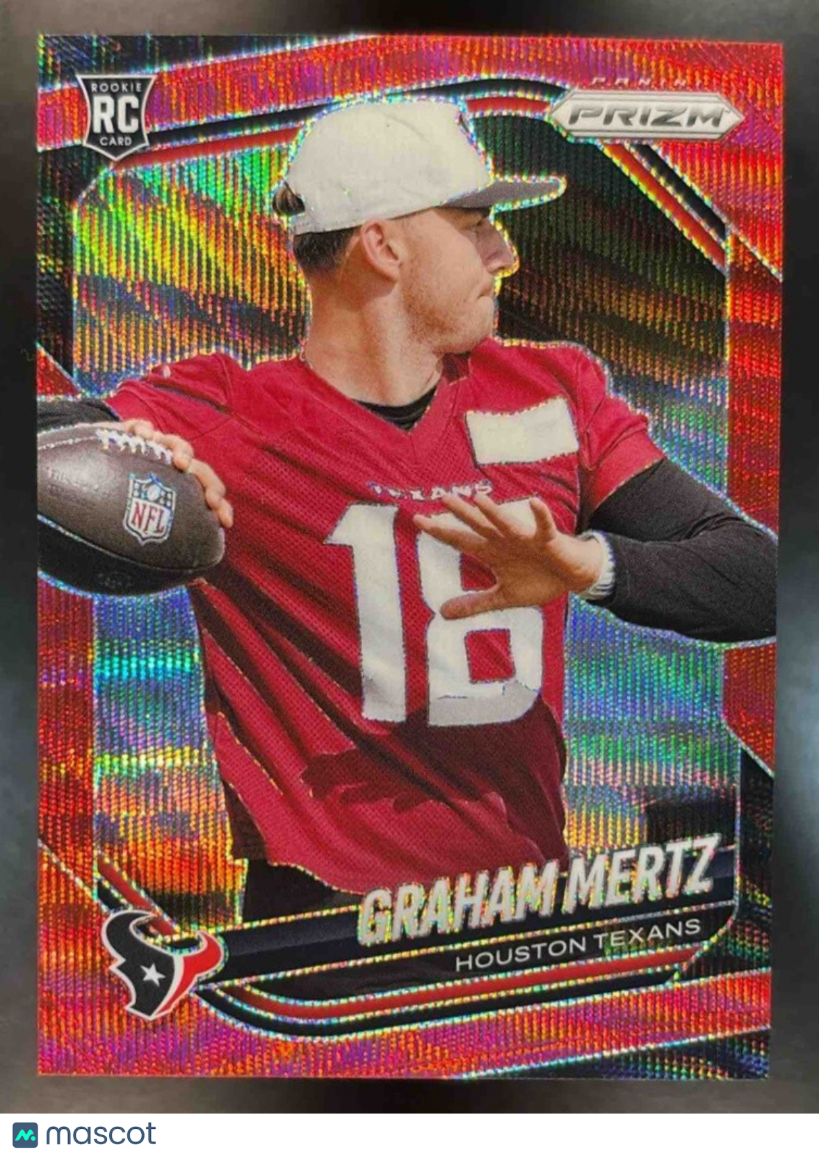2025 Panini Prizm Graham Mertz Red Wave /149 #392 RC Houston Texans