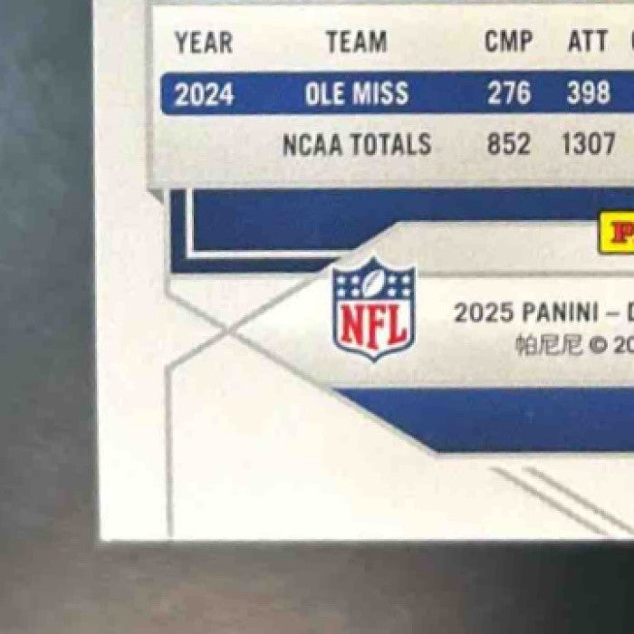 2025 Panini Donruss Elite Jaxson Dart Rookies Pink #103 RC New York Giants