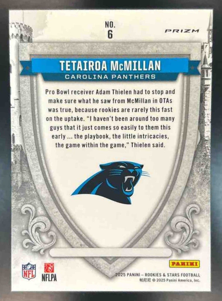 2025 Rookies & Stars Tetairoa McMillan Crusade Silver #6 RC Carolina Panthers