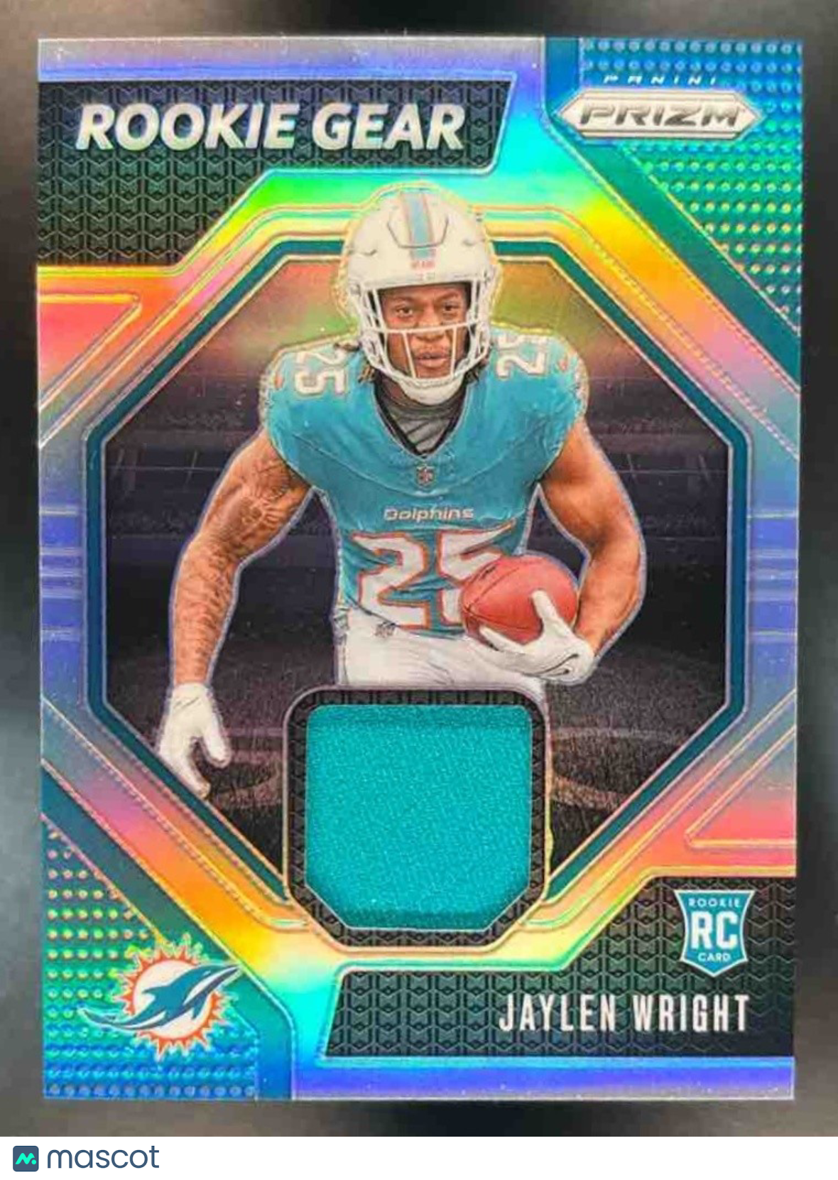 2024 Panini Prizm Jaylen Wright Rookie Gear #RG-JWT MEM RC Miami Dolphins