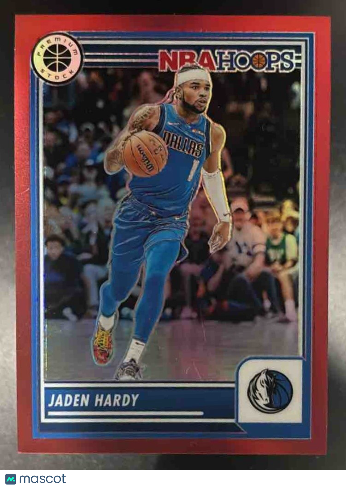 2023-24 Panini Hoops Premium Stock Jaden Hardy Red /275 #227 Dallas Mavericks
