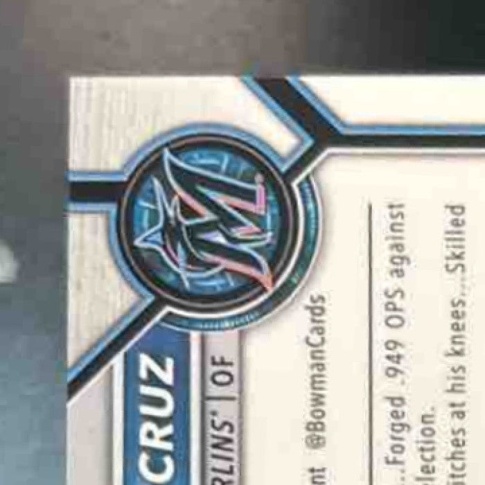 2022 Bowman Chrome Bryan De La Cruz Blue /150 #52 RC Miami Marlins
