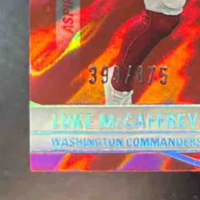 2024 Donruss Elite Luke McCaffrey Aspirations Shimmer /875 #188 RC Commanders